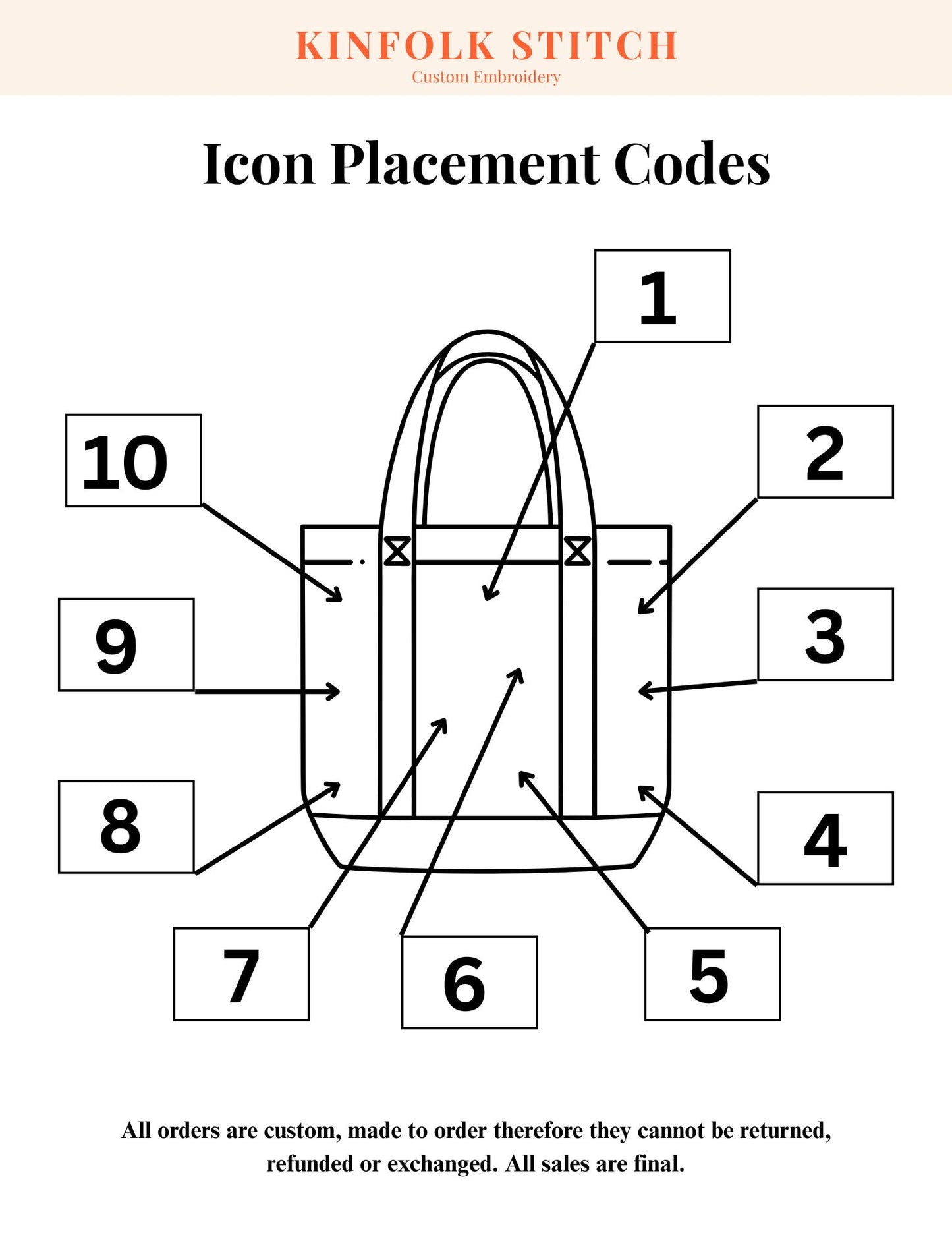 Embroidery Icons for Tote Bags