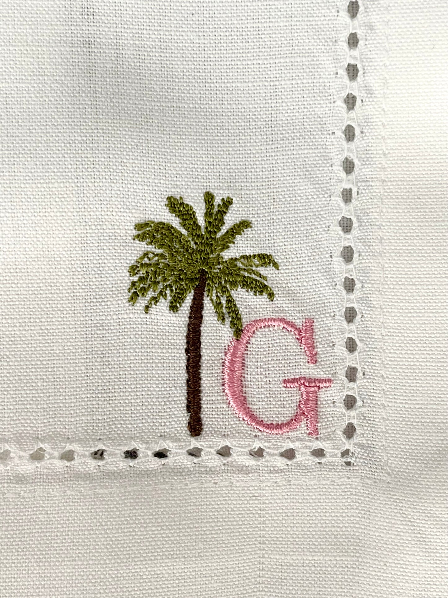 Palm Tree Monogram Cocktail Napkin