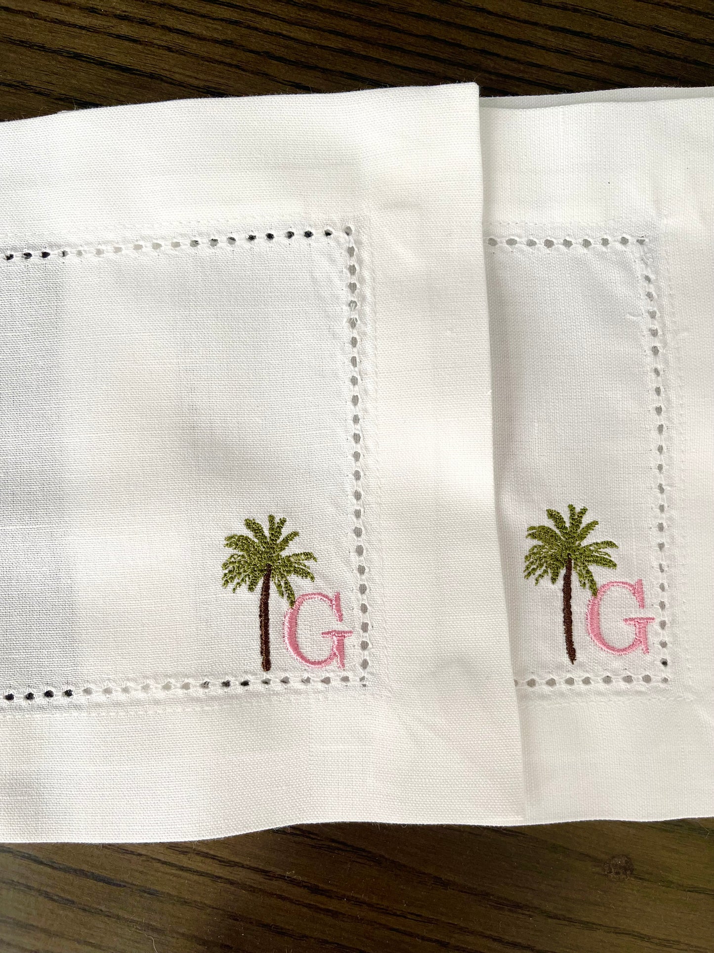 Palm Tree Monogram Cocktail Napkin