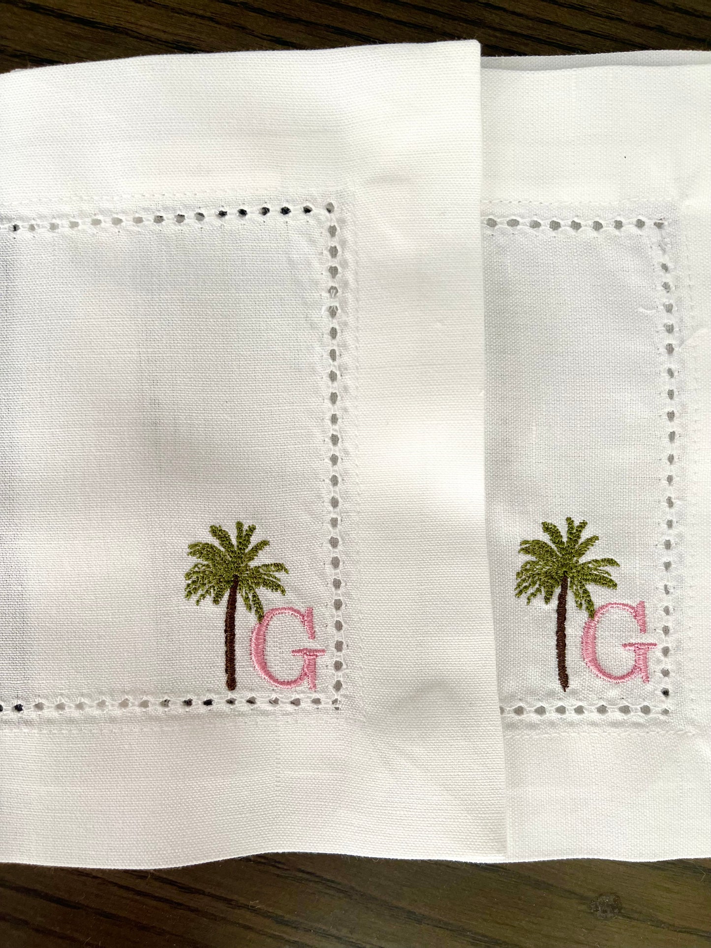 Palm Tree Monogram Cocktail Napkin