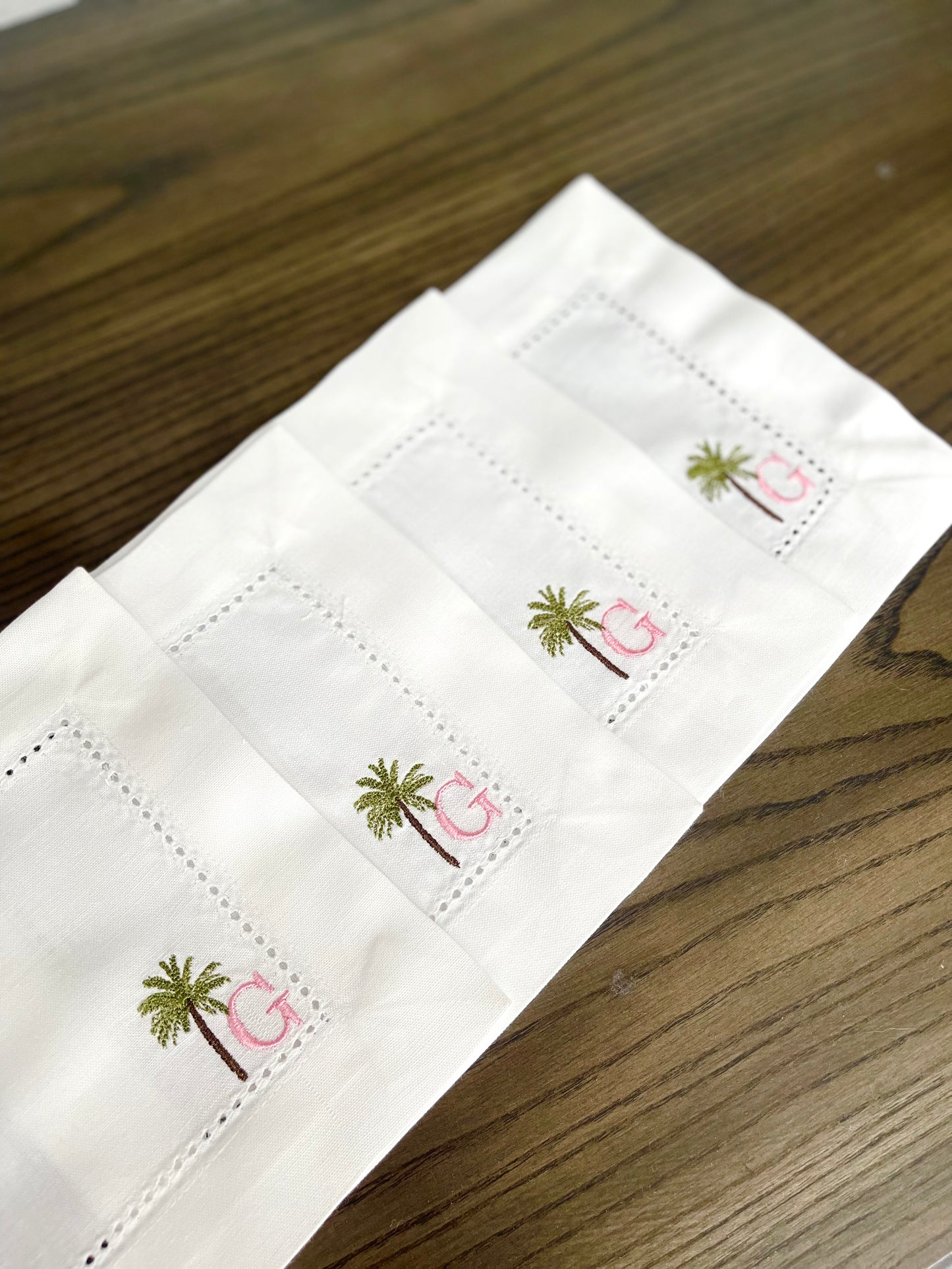 Palm Tree Monogram Cocktail Napkin