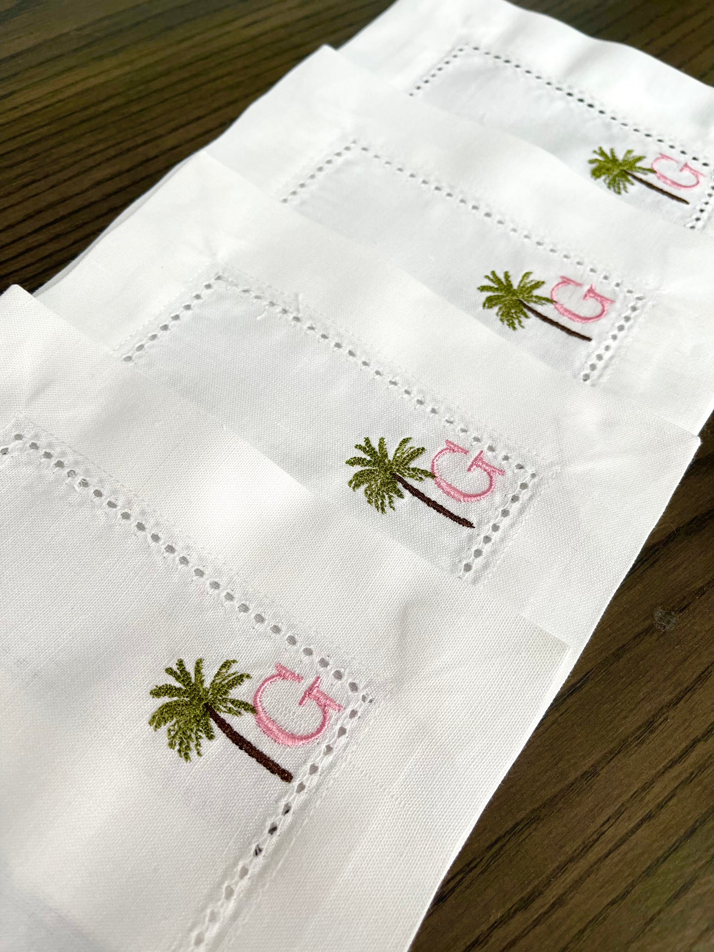 Palm Tree Monogram Cocktail Napkin