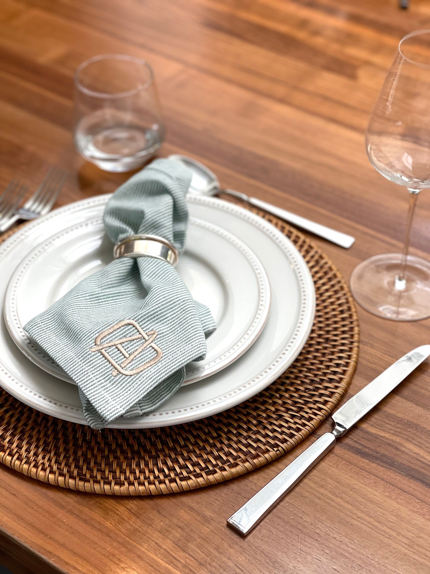 Modern Monogram Napkins (set of 4)