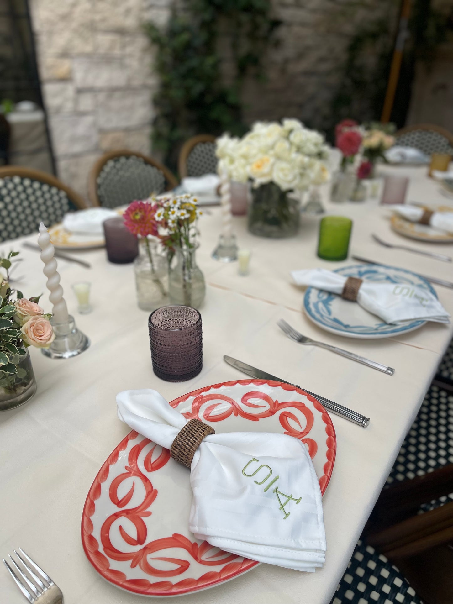 Classic Modern Monogram - Dinner Napkins
