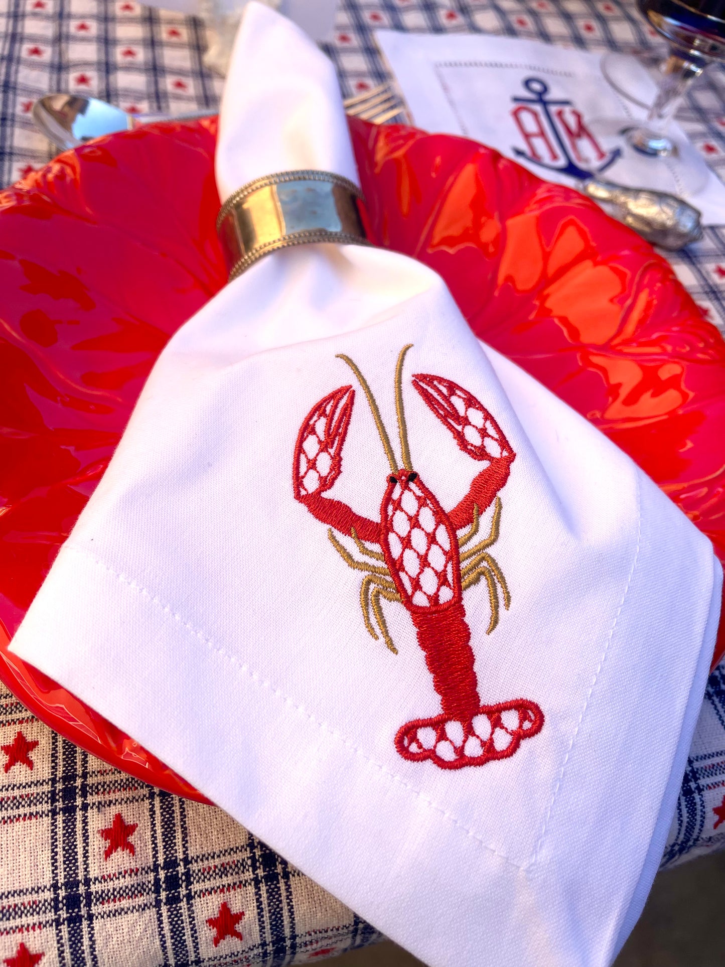 Chic Crab Dinner Napkin