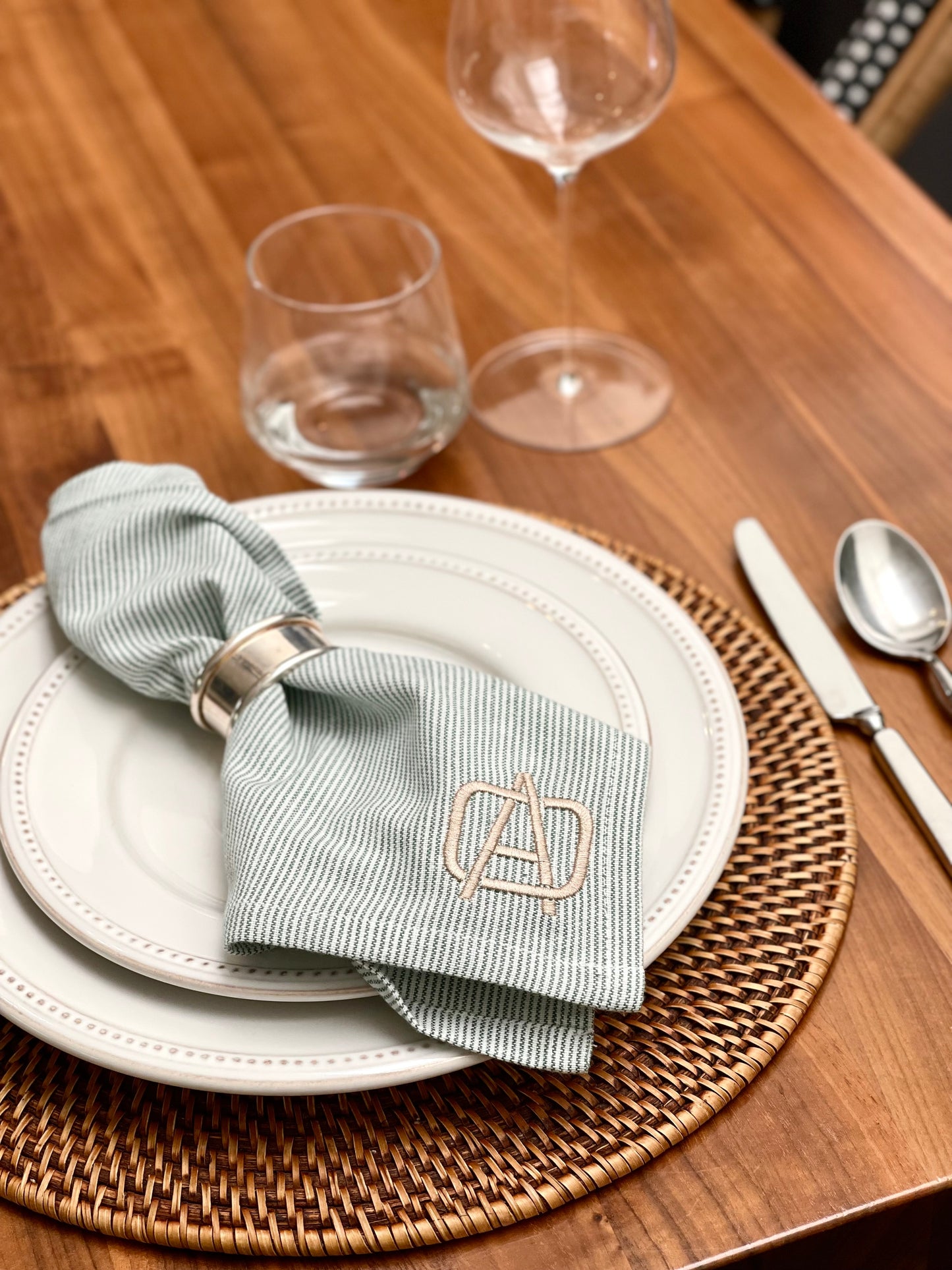 Modern Monogram Napkins (set of 4)