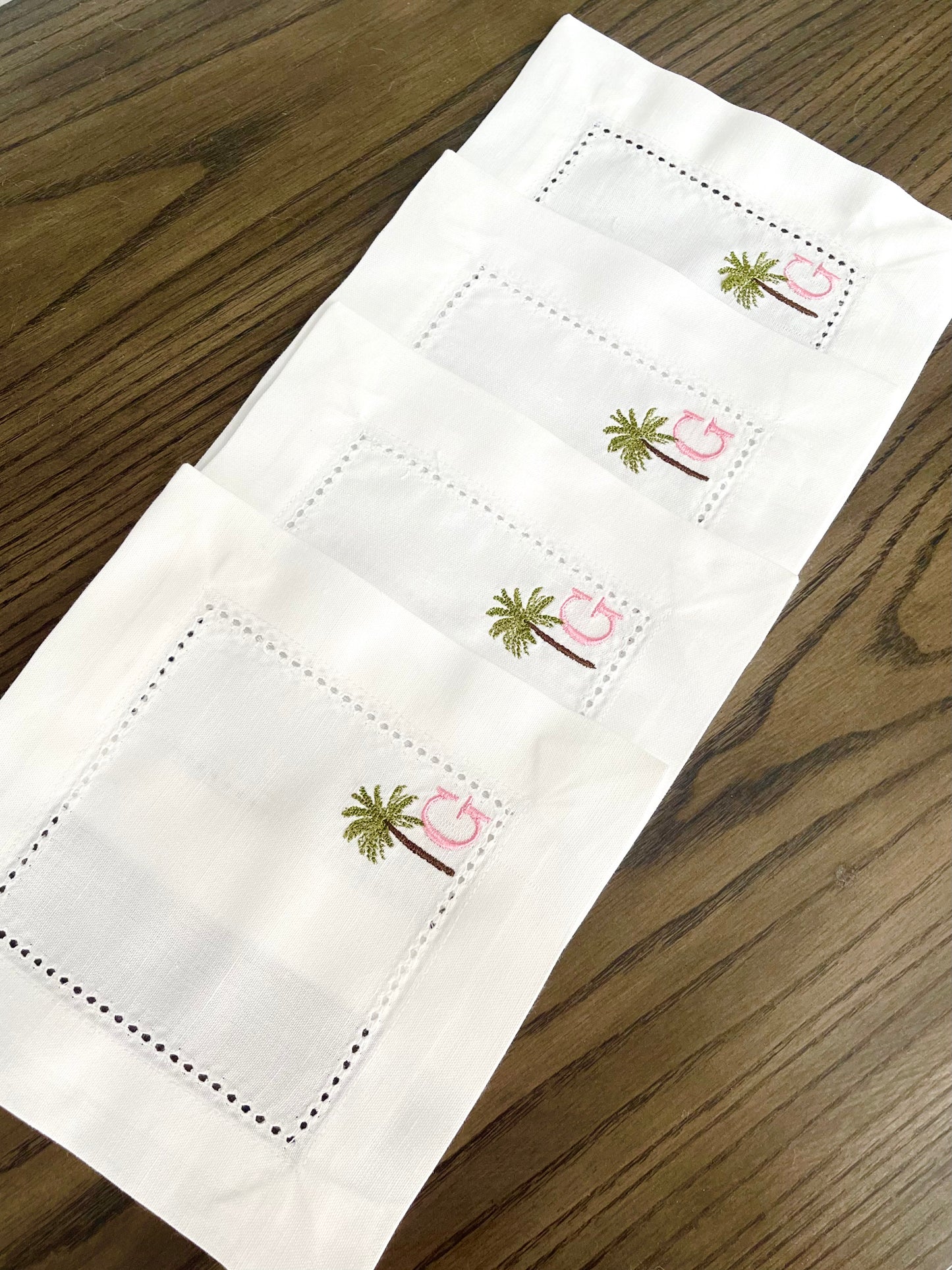 Palm Tree Monogram Cocktail Napkin