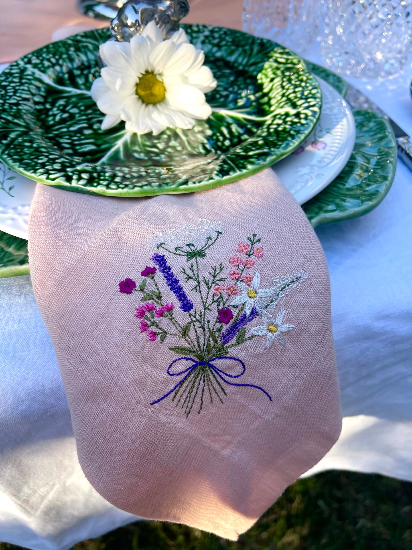 Wild Flower Bouquet Pink Napkin