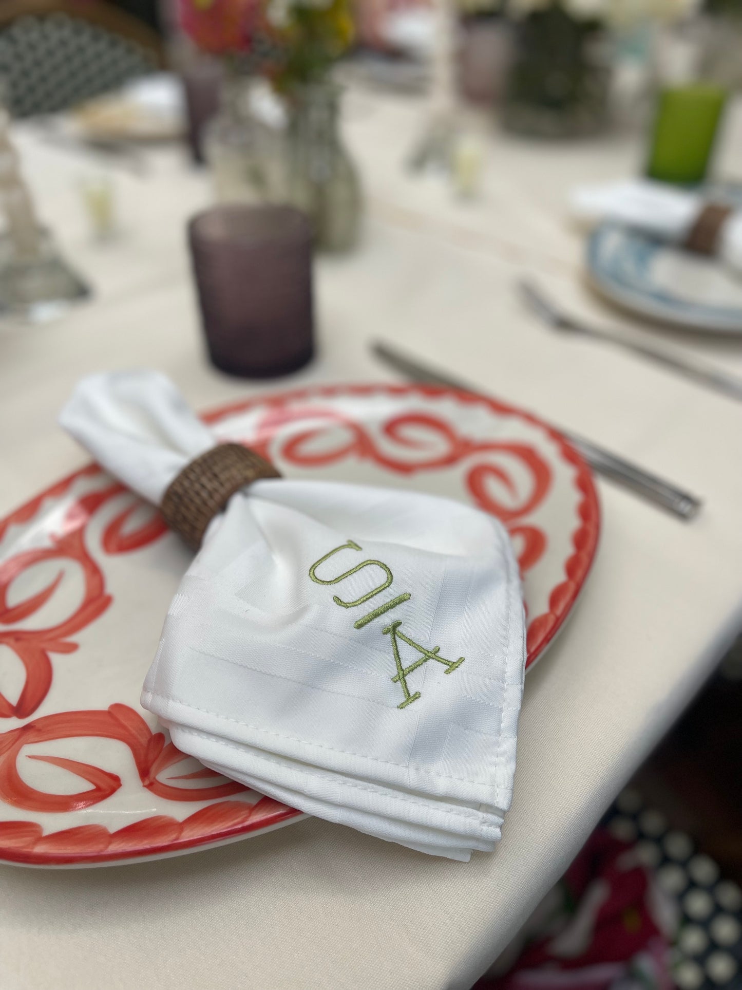 Classic Modern Monogram - Dinner Napkins