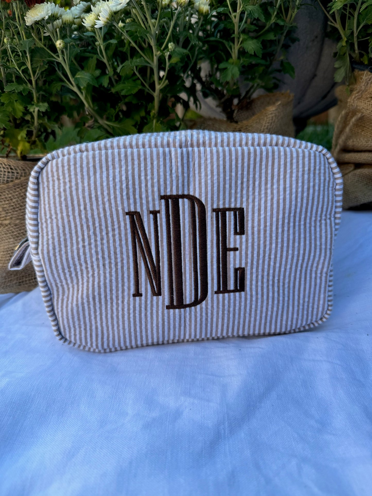 Monogramed Cosmetic Bag