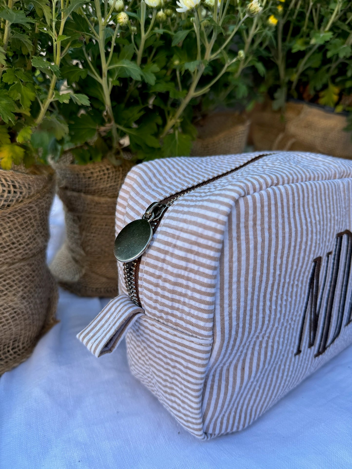 Monogramed Cosmetic Bag