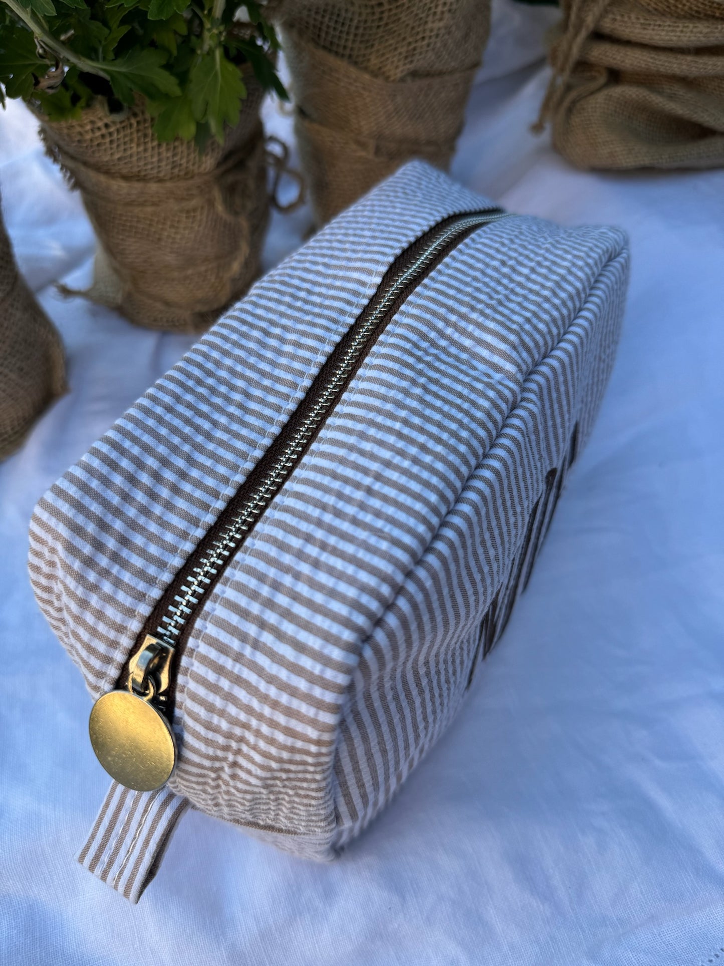 Monogramed Cosmetic Bag