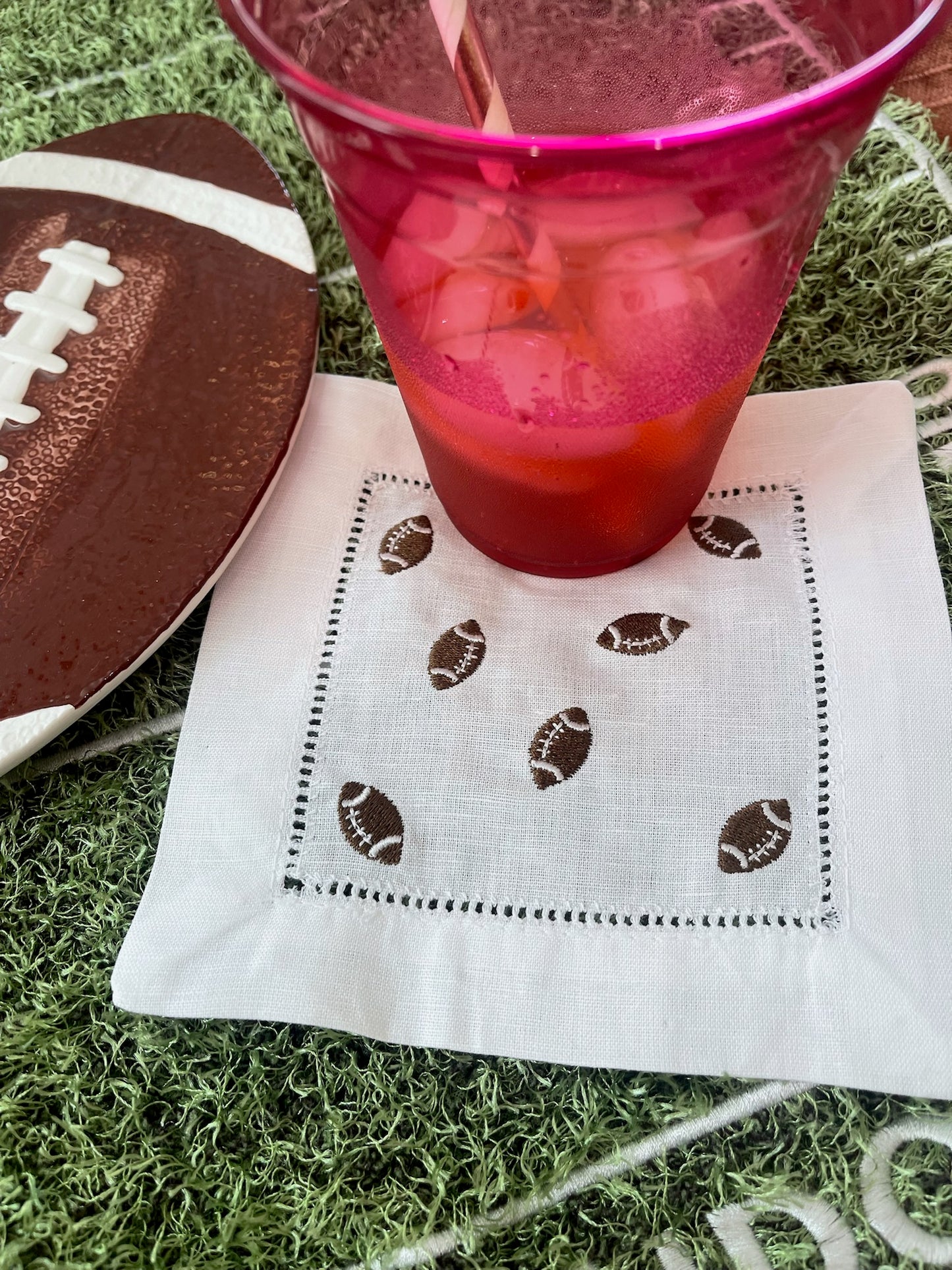 Mini Football Cocktail Napkins (set of 4)