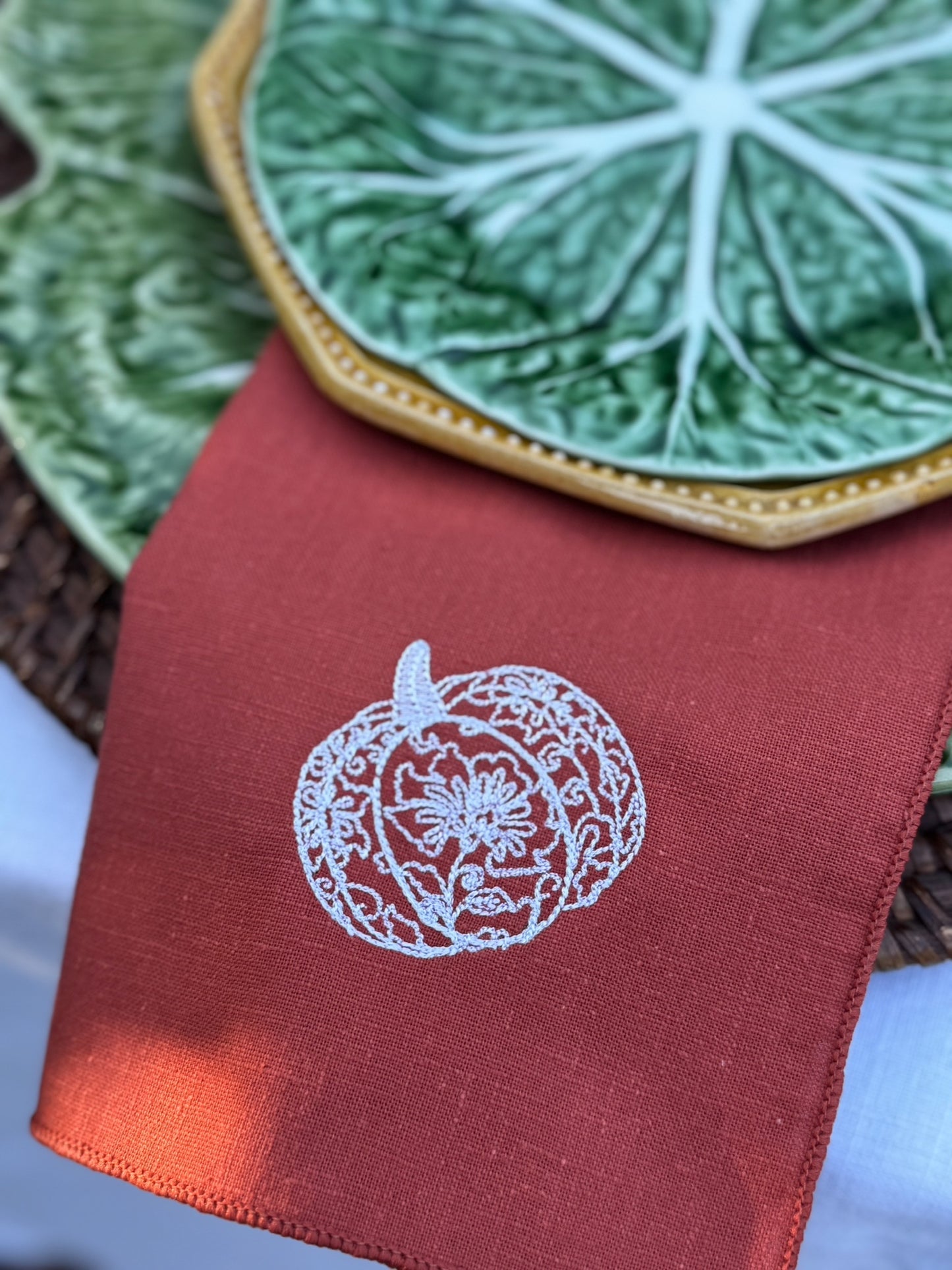 Chinoiserie Pumpkin Dinner Napkins (Set of 4)