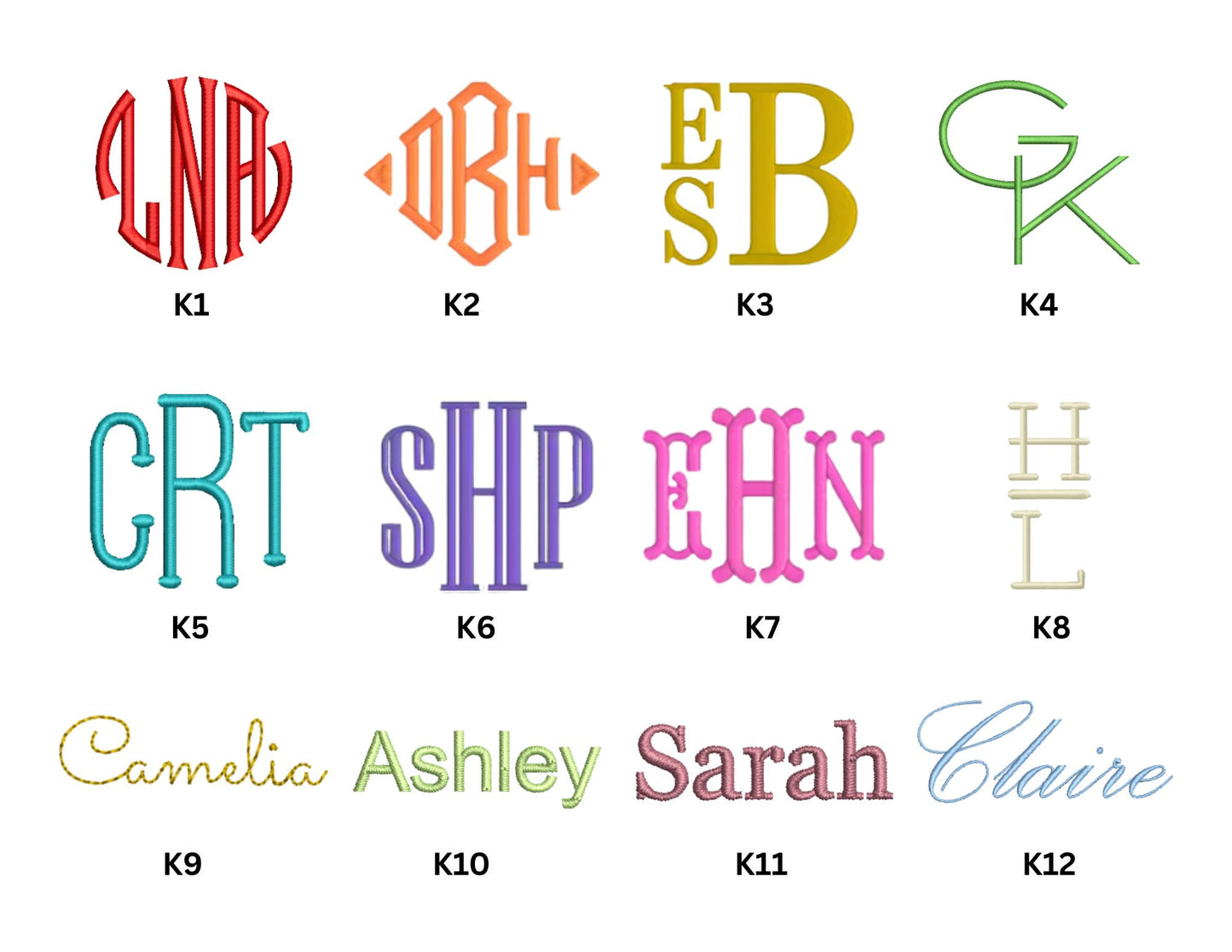 Embroidery Icons for Tote Bags