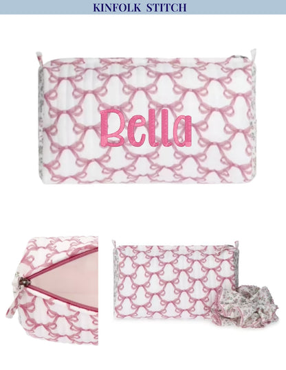 Quilted Pouch & Matching Hair Tie