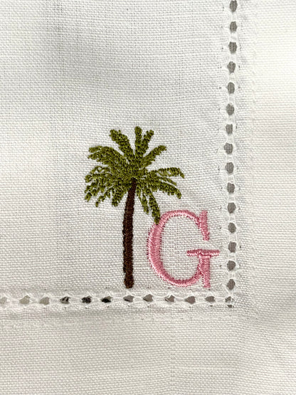 Palm Tree Monogram Cocktail Napkin