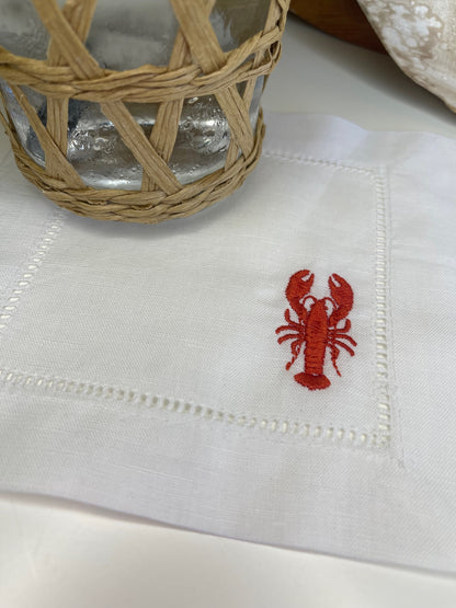 Lobster Cocktail Napkins (set of 4)