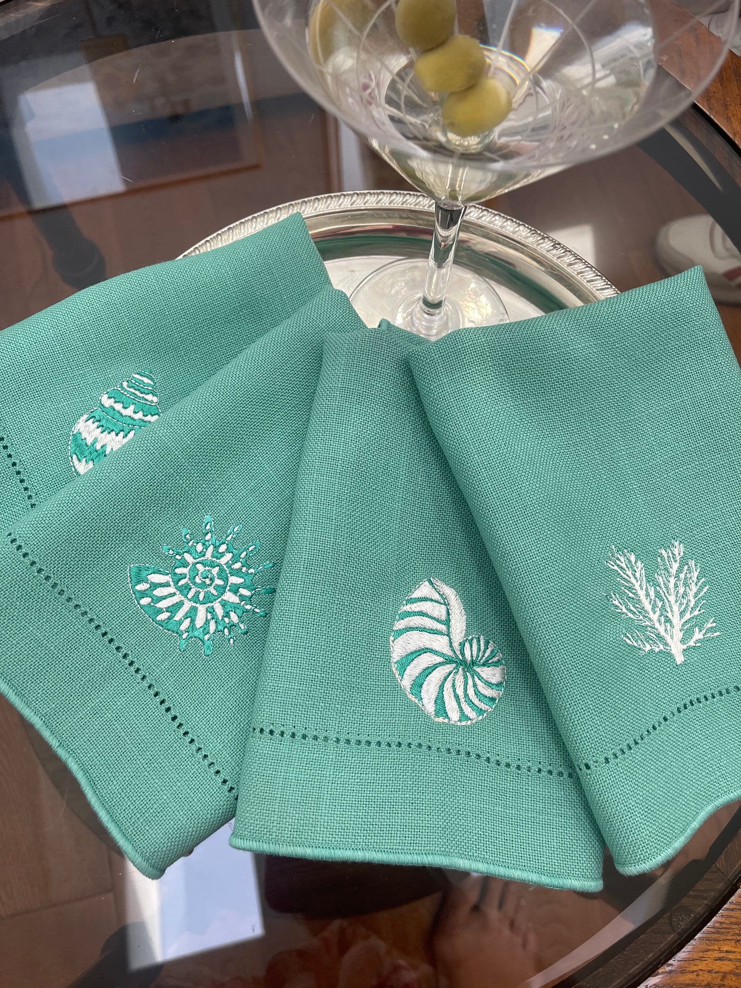 Sea shell Luncheon Napkins (set of 4)