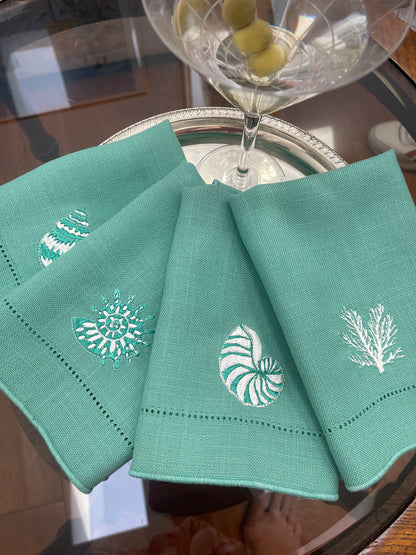 Sea shell Luncheon Napkins (set of 4)