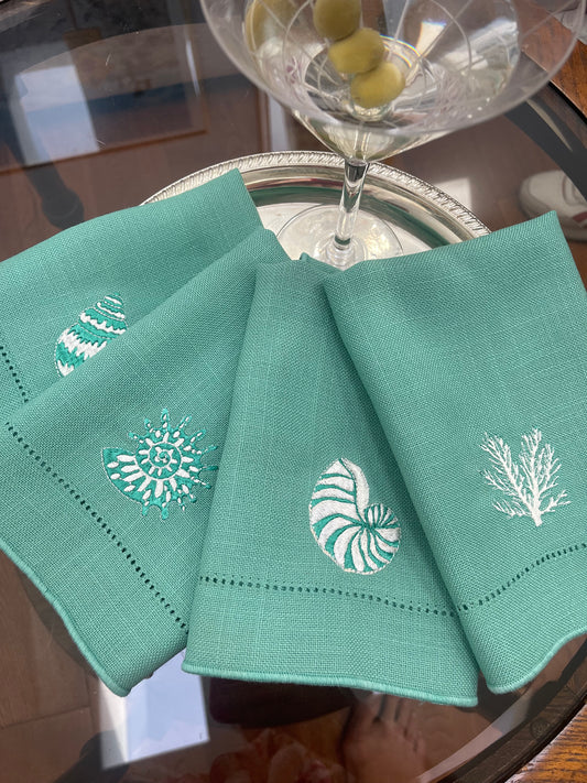 Sea shell Luncheon Napkins (set of 4)
