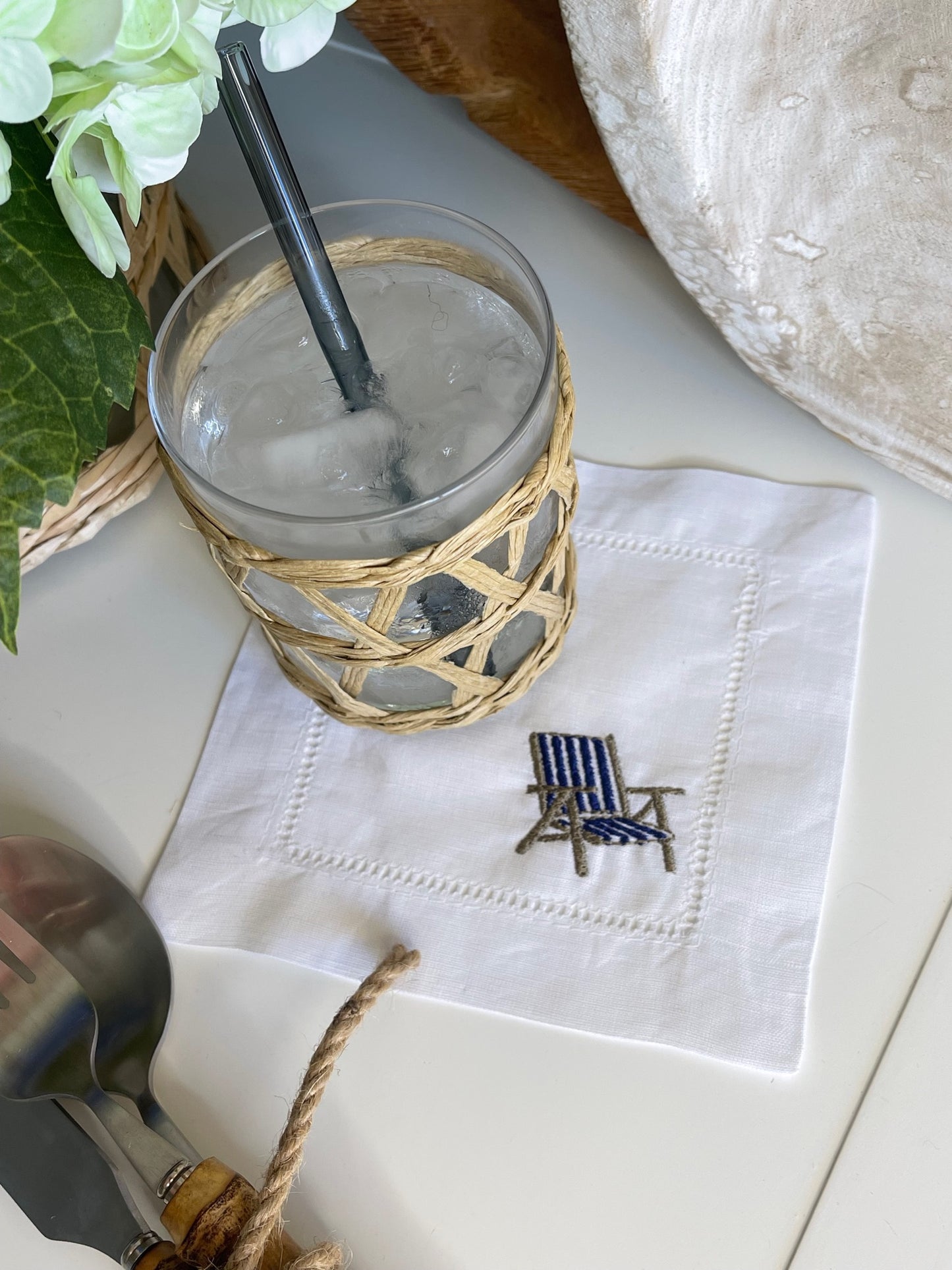 Stripe Beach Chair Cocktail Napkin (set of 4)