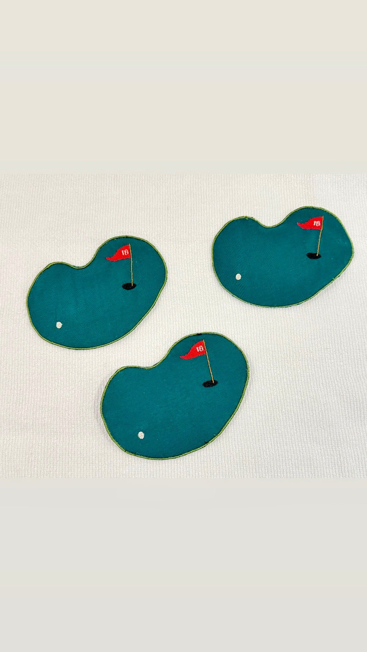 Putting Green Golf Coasters (set of 4)