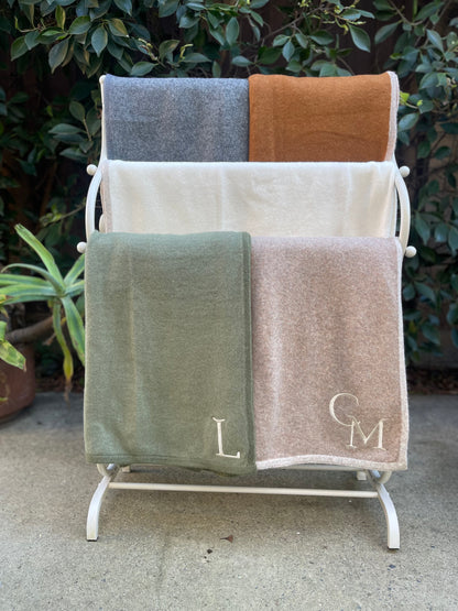 Wool Blend Throw Blanket