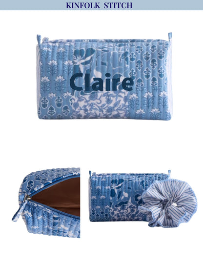 Quilted Pouch & Matching Hair Tie