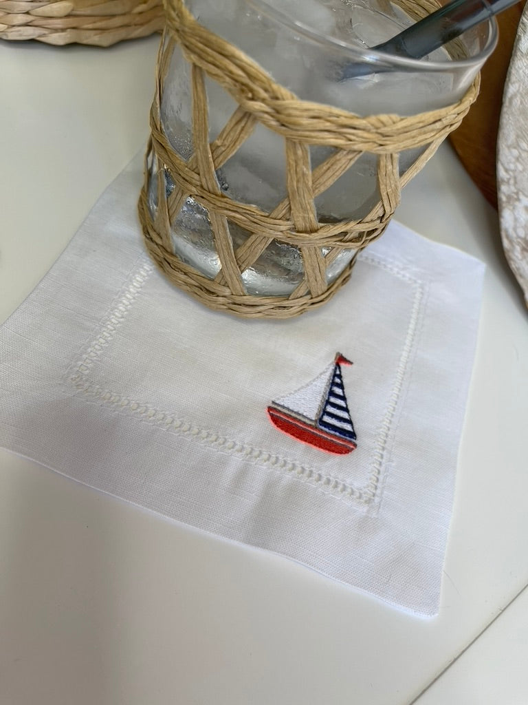 Sailboat Cocktail Napkin (set of 4)