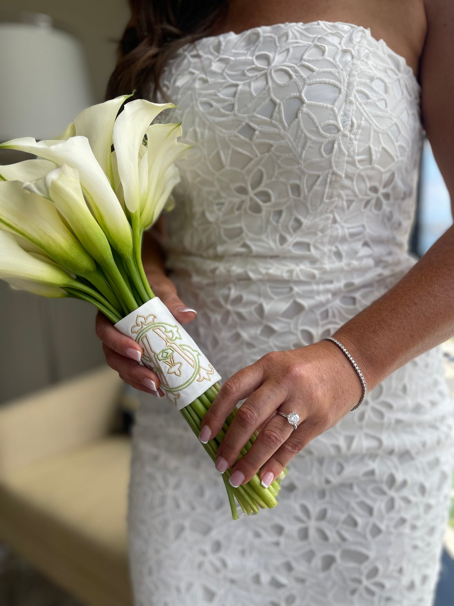 Monogrammed Bouquet Wrap