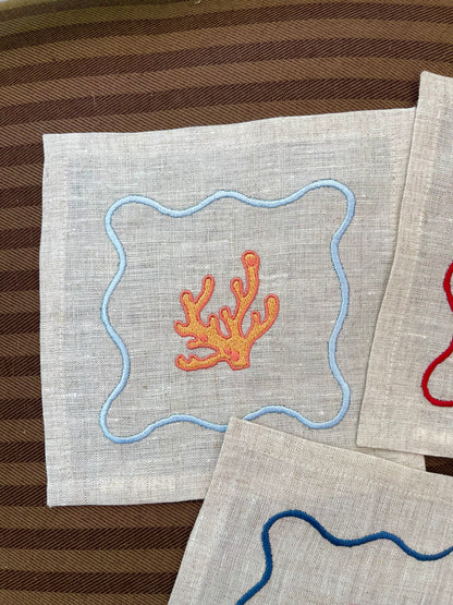 Framed Coastal Cocktail Napkins