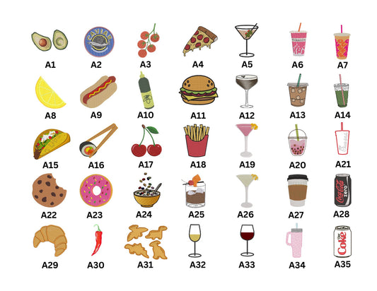 Embroidery Icons for Tote Bags