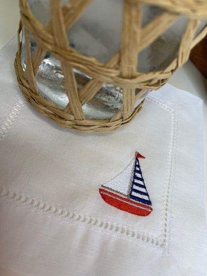 Sailboat Cocktail Napkin (set of 4)