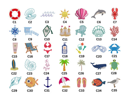 Embroidery Icons for Tote Bags
