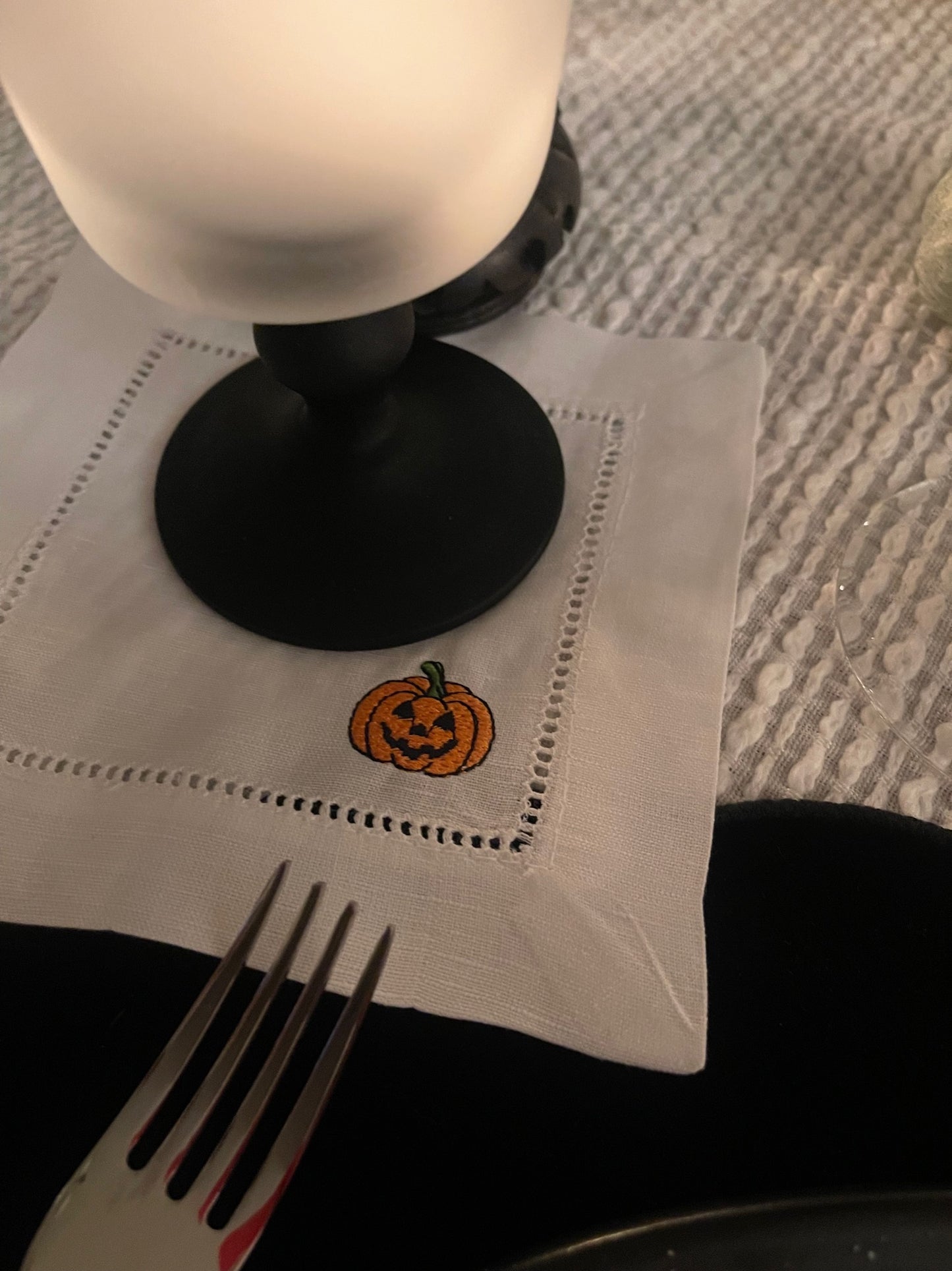 Jack-O'-Lantern Cocktail Napkin