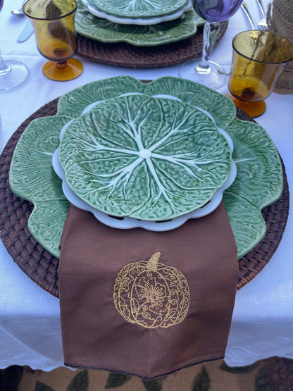 Chinoiserie Pumpkin Dinner Napkins (Set of 4)