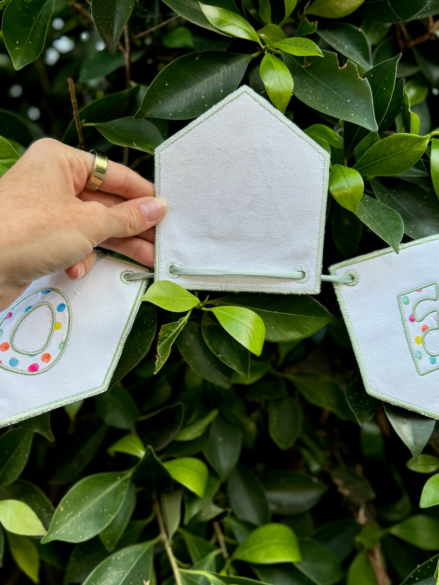 Polka-dot 'ONE' Highchair Banner