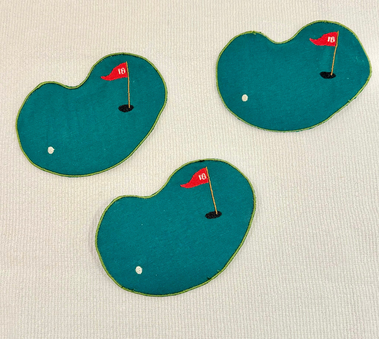 Putting Green Golf Coasters (set of 4)