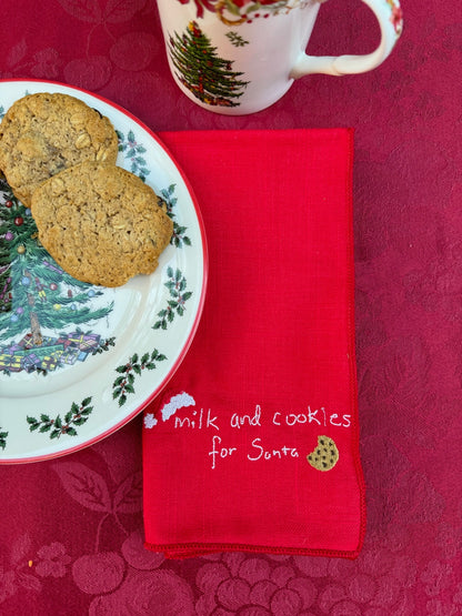 Santas Milk and Cookie Napkin