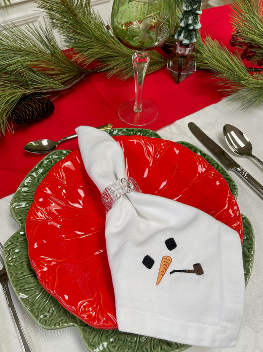 Melted snowman Dinner Napkin 100% cotton