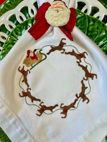 Santa Sleigh Dinner Napkin