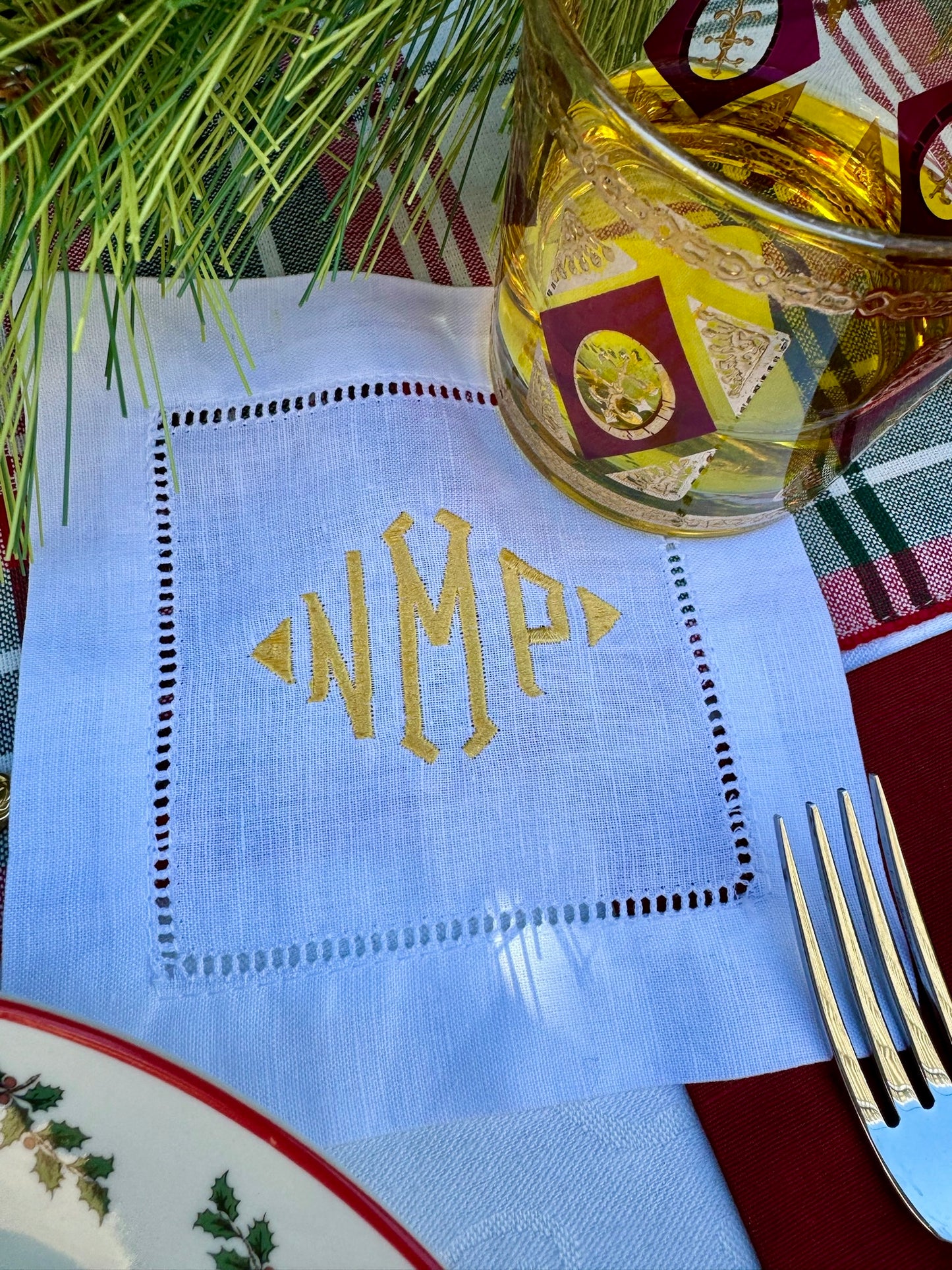 Monogrammed Cocktail Napkin