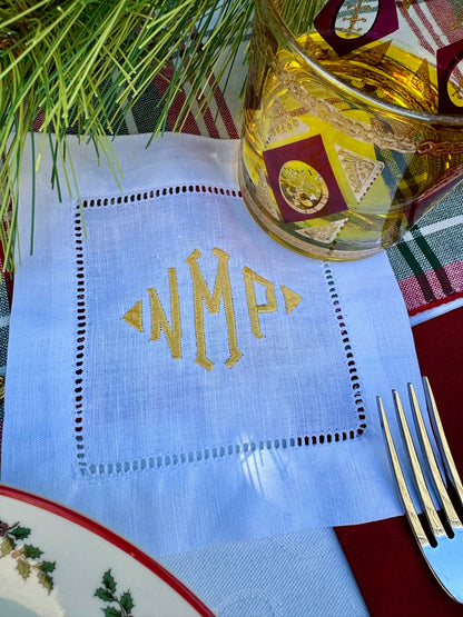 Monogrammed Cocktail Napkin