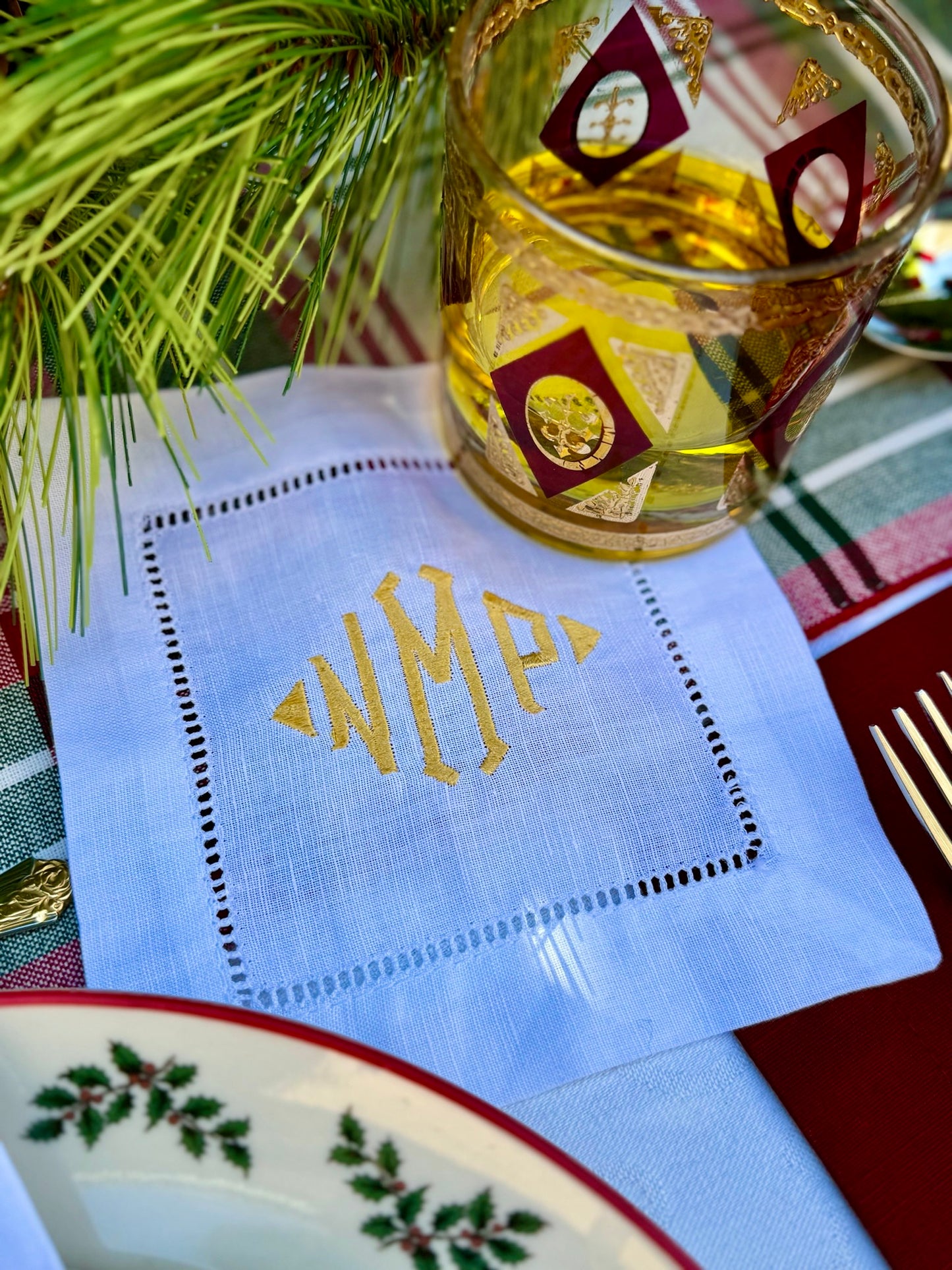 Monogrammed Cocktail Napkin