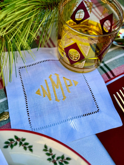Monogrammed Cocktail Napkin