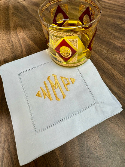 Monogrammed Cocktail Napkin