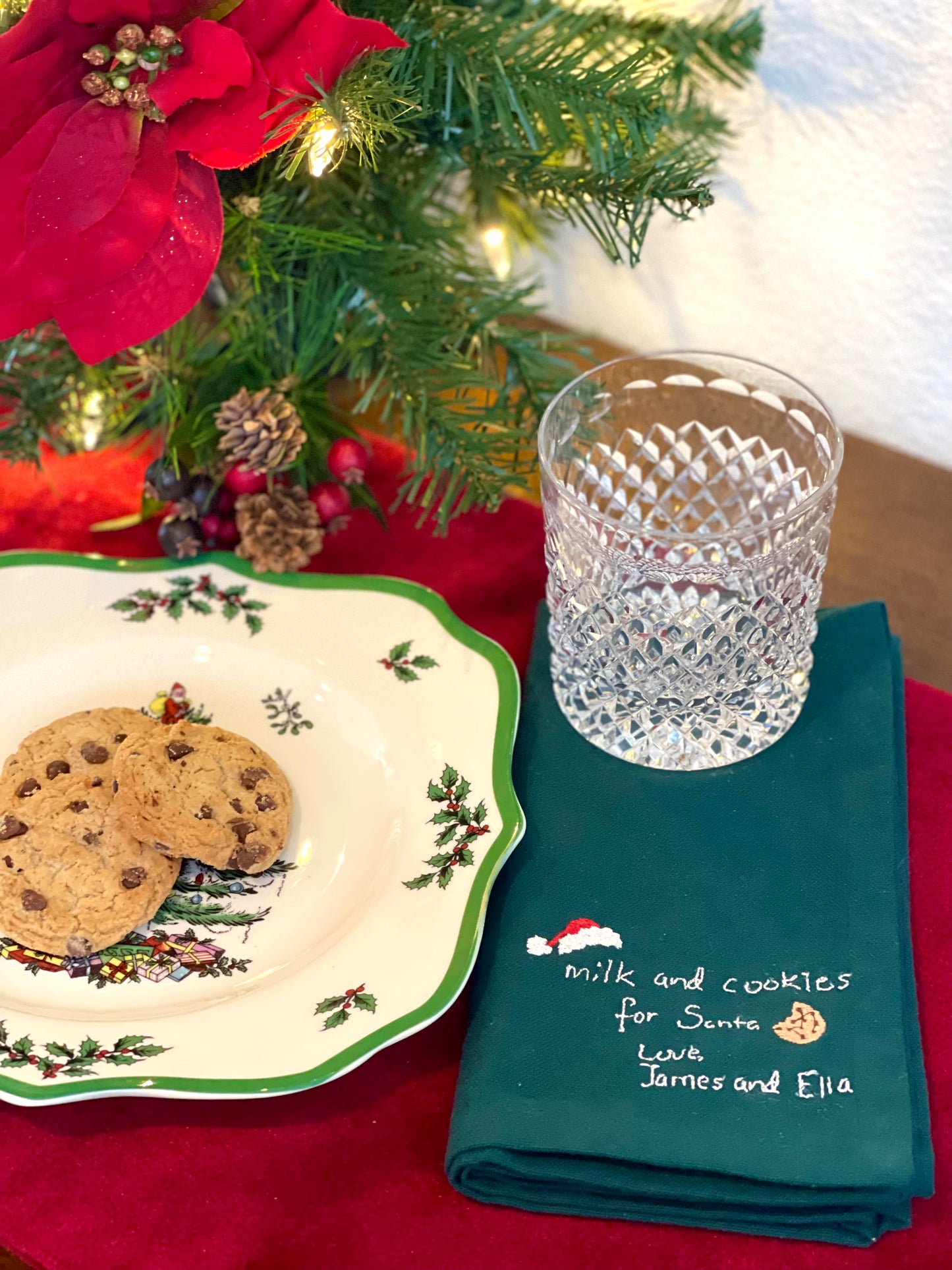 Santas Milk and Cookie Napkin