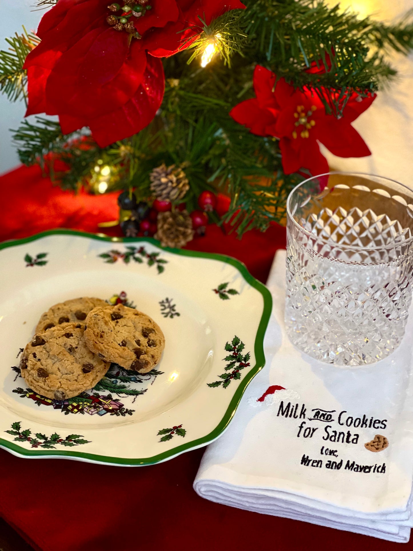 Santas Milk and Cookie Napkin