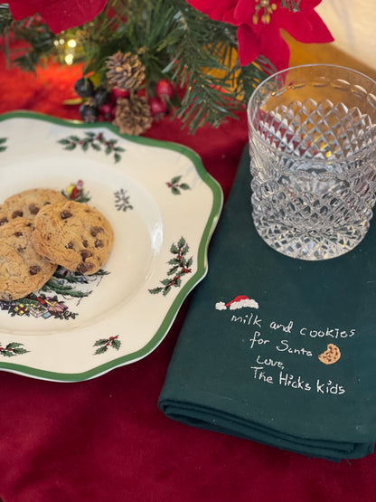 Santas Milk and Cookie Napkin